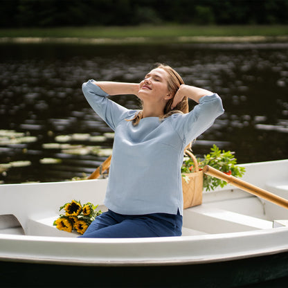 Linen Blouse Nora Cloudy Blue