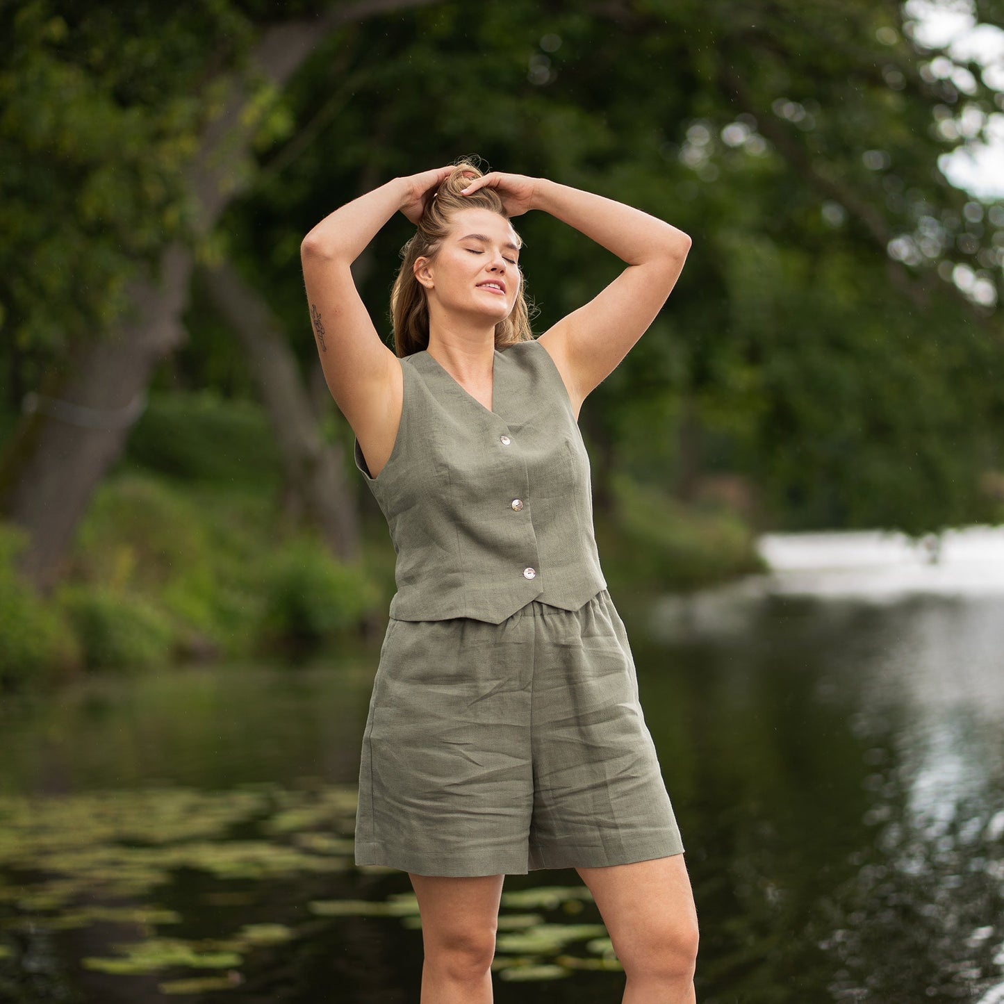 Women's Linen Waistcoat Ava