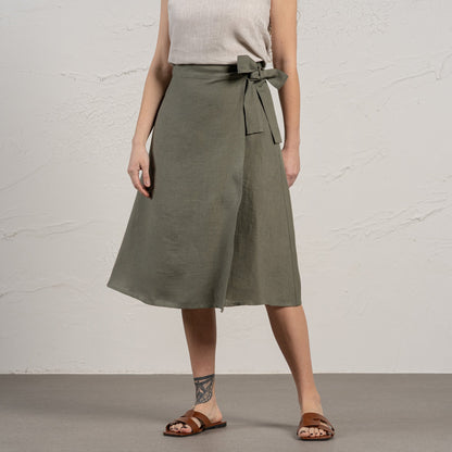 Linen Wrap Skirt Beverly