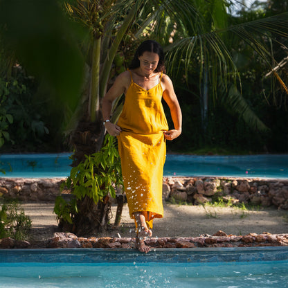 Linen Maxi Beach Dress Livia