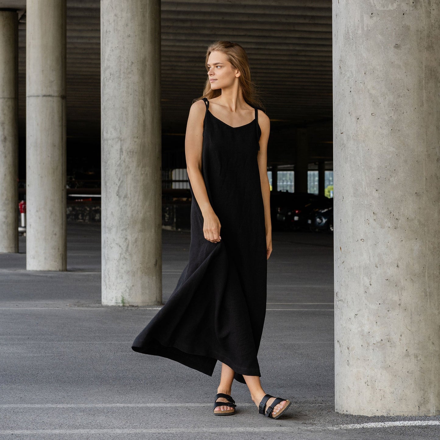 Linen Maxi Beach Dress Livia