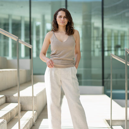 Women‘s Cashmere V-Neck Top Lumi
