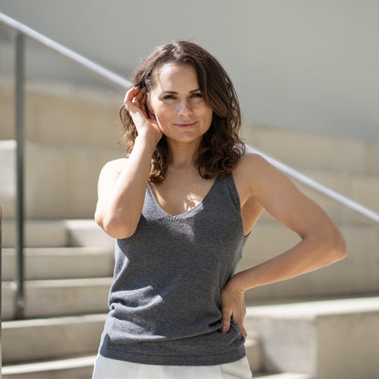 Women‘s Cashmere V-Neck Top Lumi