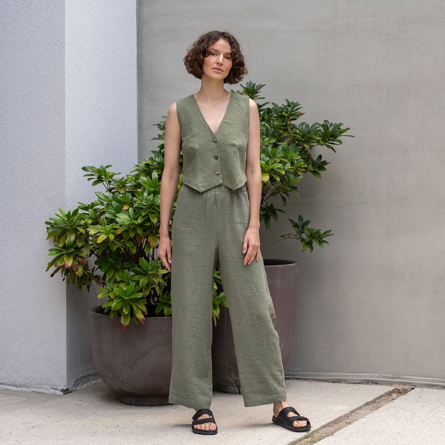 Women's Linen Waistcoat Ava