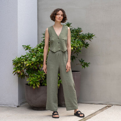 Women's Linen Waistcoat Ava