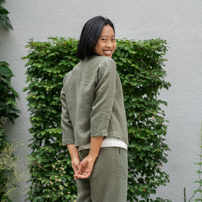 Linen Relaxed Blazer Eden