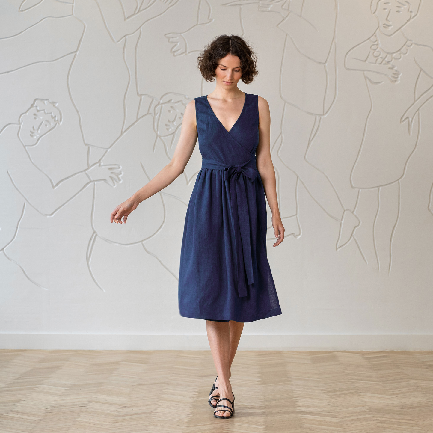 Linen Wrap Dress Macie