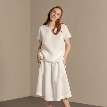 Midi Skirt Sophia Pure White