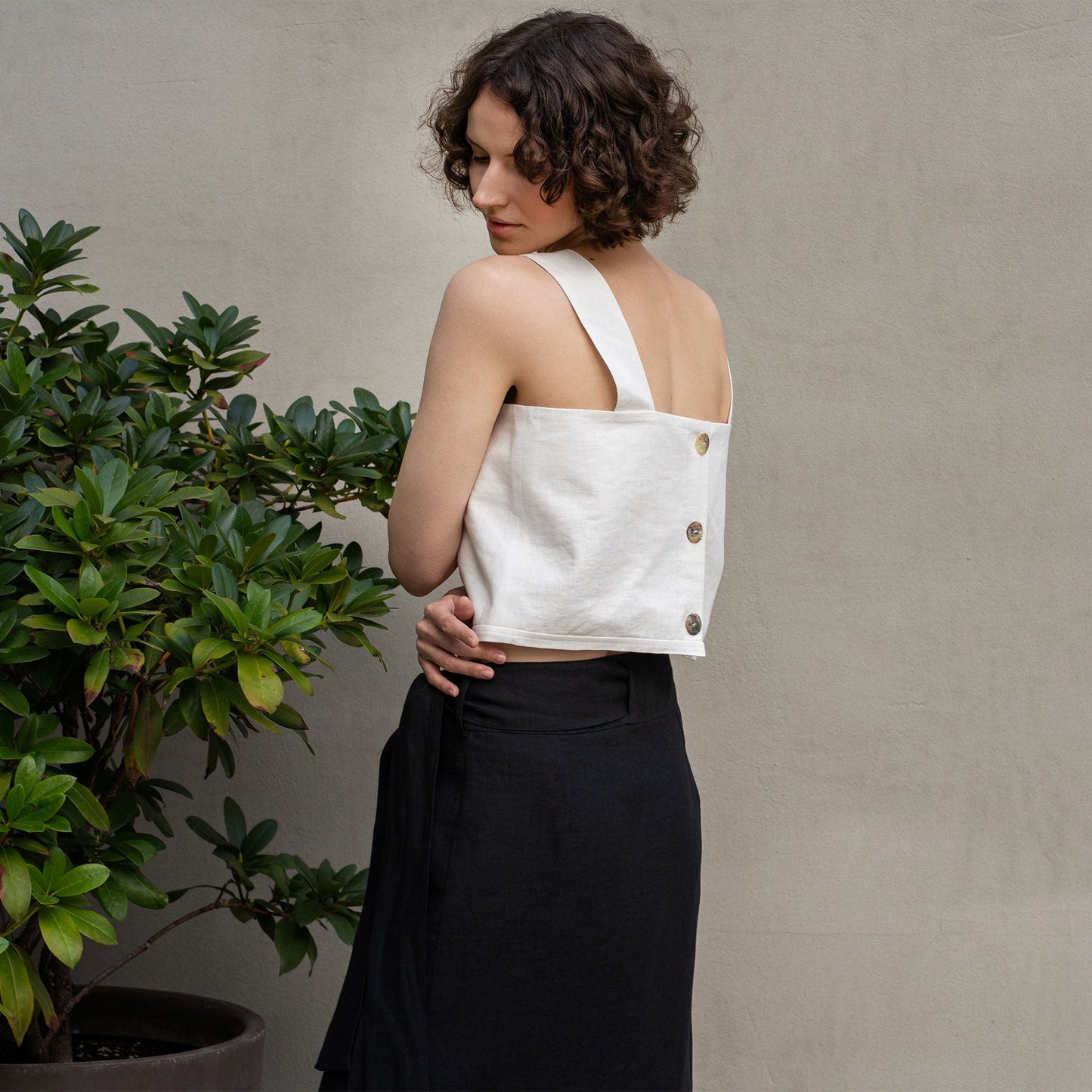Pinafore Crop Top