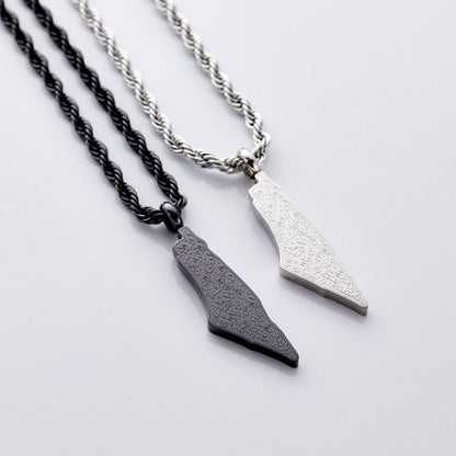 Ayatul Kursi Country Map Necklace | Men