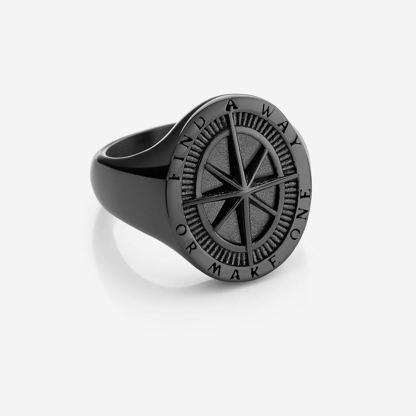 "Find a Way" Compass Ring