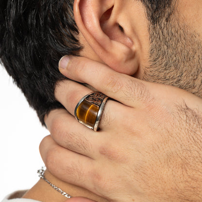 Shahada Tiger's Eye Ring