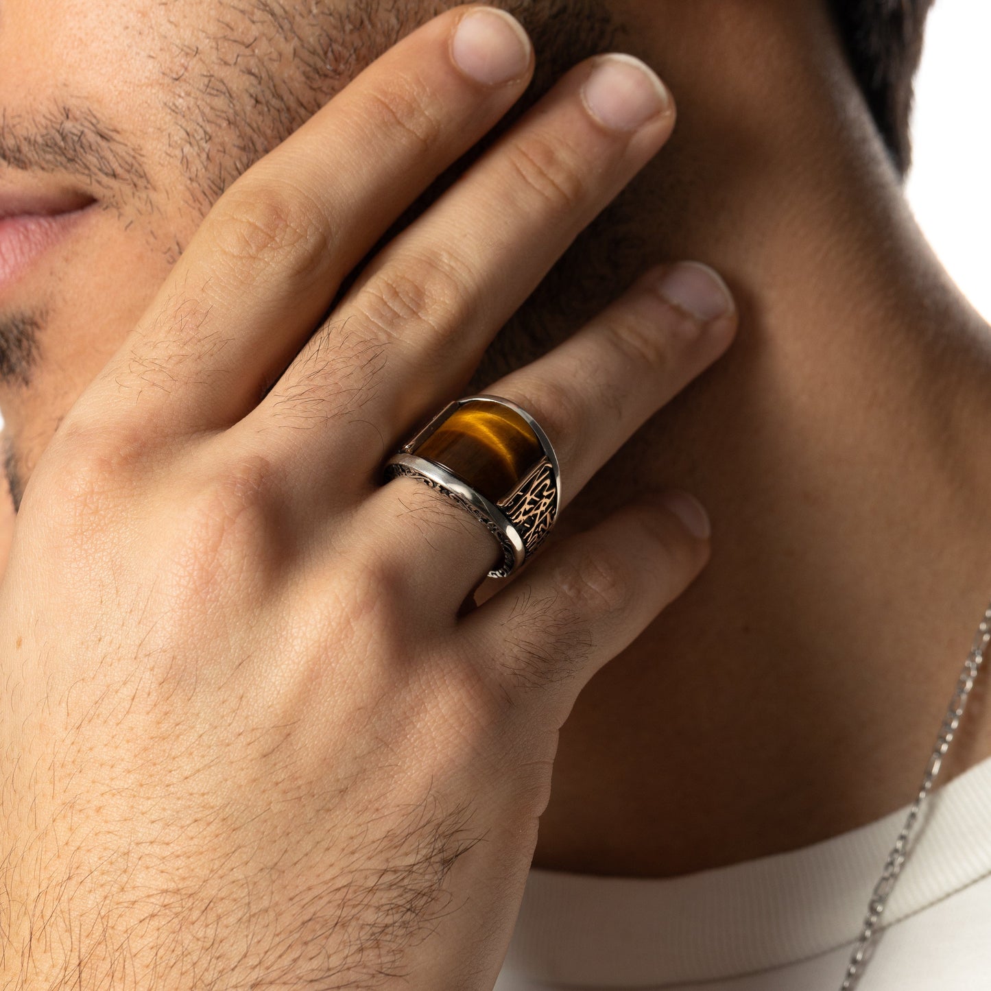 Shahada Tiger's Eye Ring