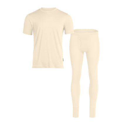 Men's T-Shirt & Bottom 2-Piece Natural