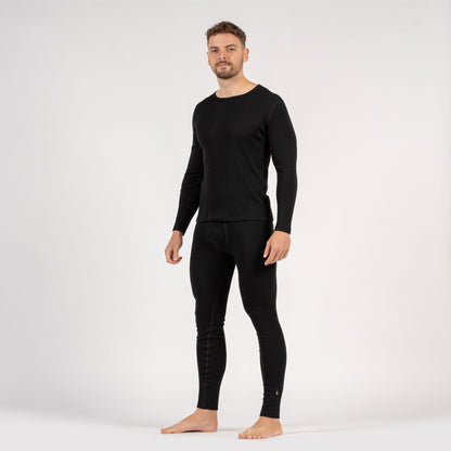 Men's 250 Long Sleeve & Bottom 2-Piece Black