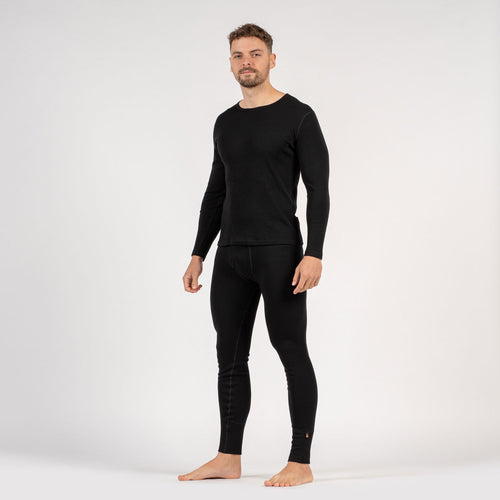 Men's 250 Long Sleeve & Bottom 2-Piece Black