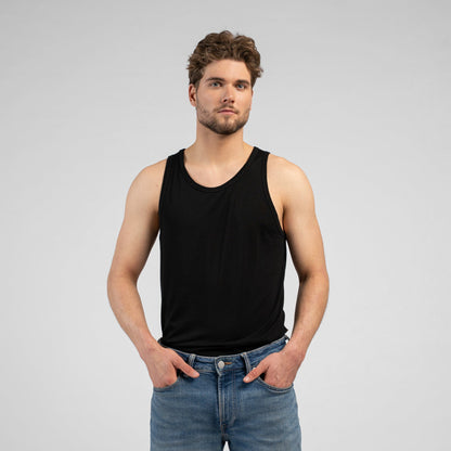 Men's Merino Tank Top Black