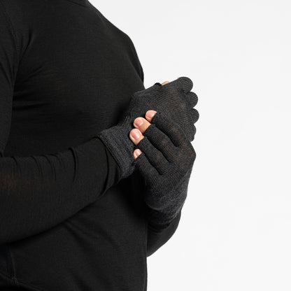 Men's Merino Wool Liner Beanie, Gaiter & Gloves 3-Piece