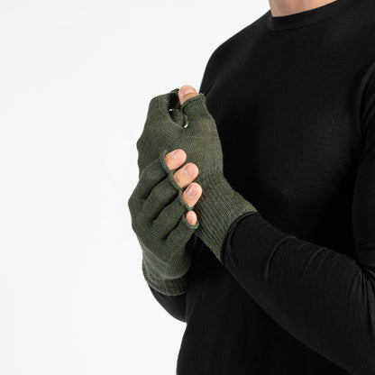 Men's Merino Wool Liner Beanie, Gaiter & Gloves 3-Piece