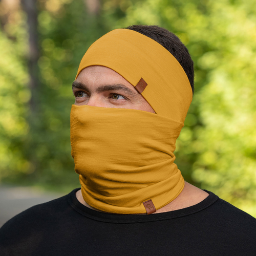 Men's Headband & Gaiter 2-Piece Yellow