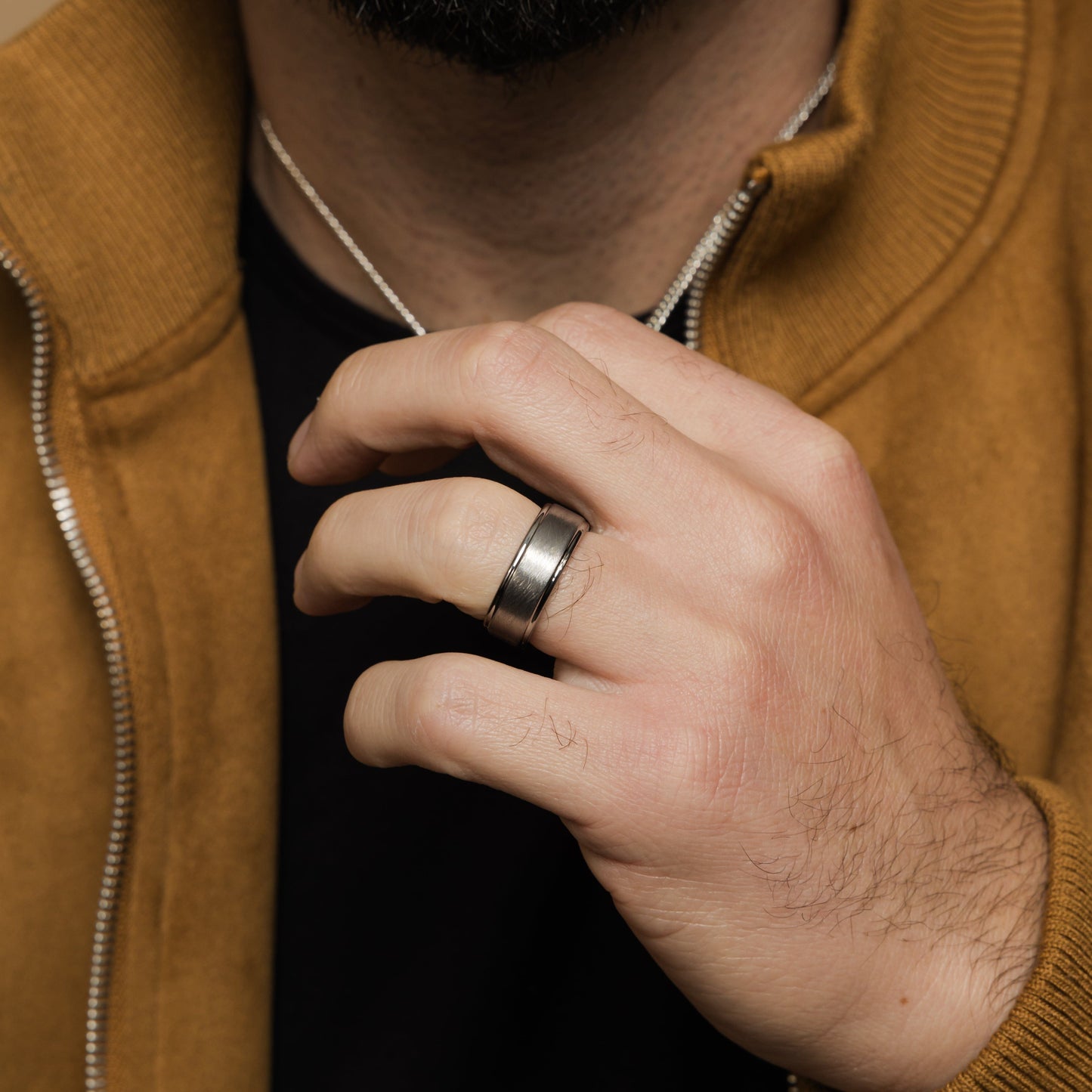 Textured Band | Tungsten