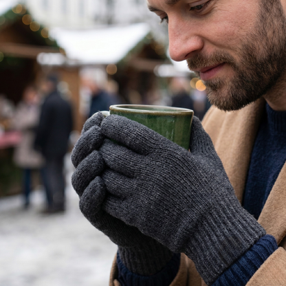 Natural Wool Men's Gloves