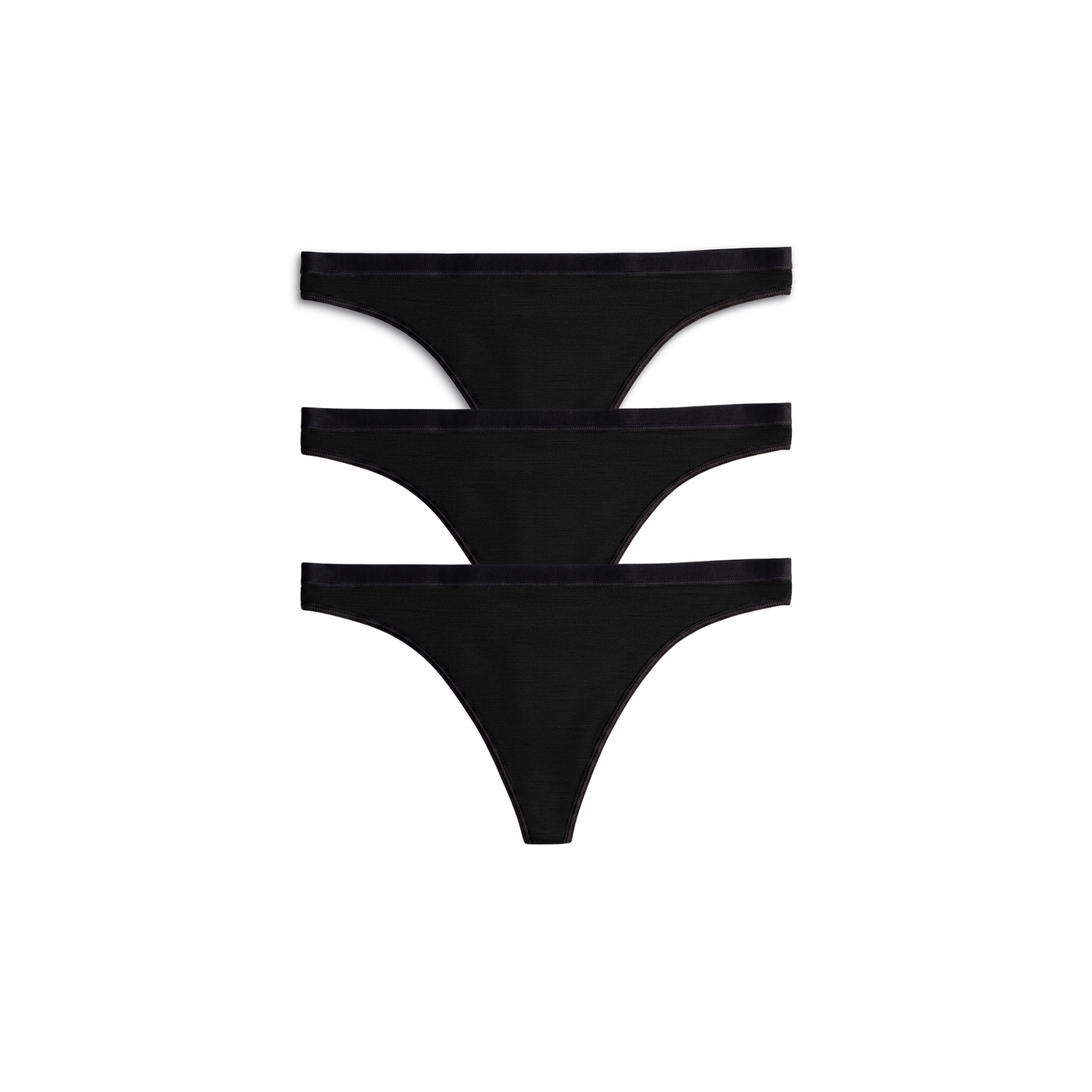 Women Thong Briefs 3-Pack Black