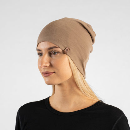 Women's Merino Beanie & Gaiter 2-Piece Beige