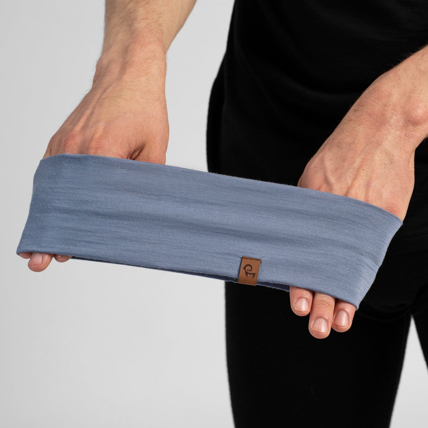 Men's Light Merino Headband Dusty Blue