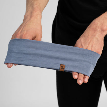 Men's Light Merino Headband Dusty Blue
