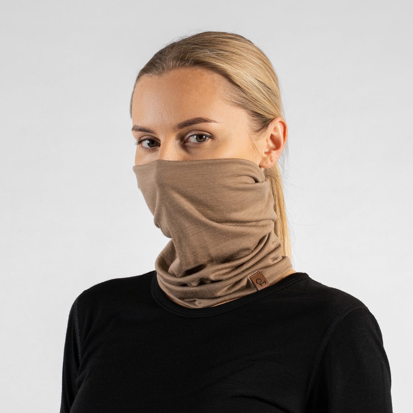 Women's 100% Merino Neck Gaiter Beige
