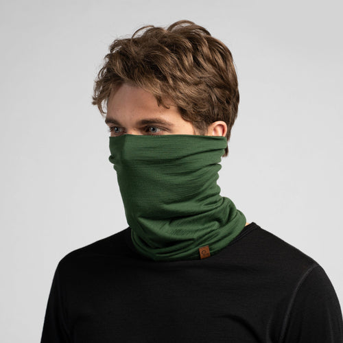 Men's 160gsm Merino Active Neck Gaiter Dark Green