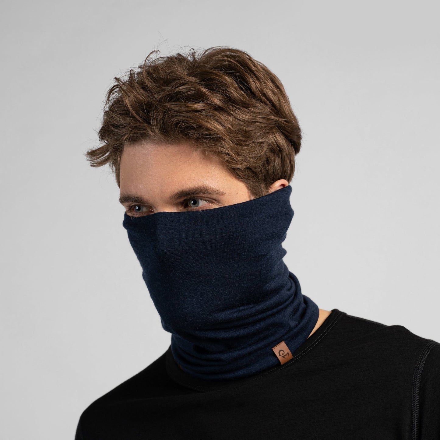 Men's 160gsm Merino Neck Gaiter Navy Blue