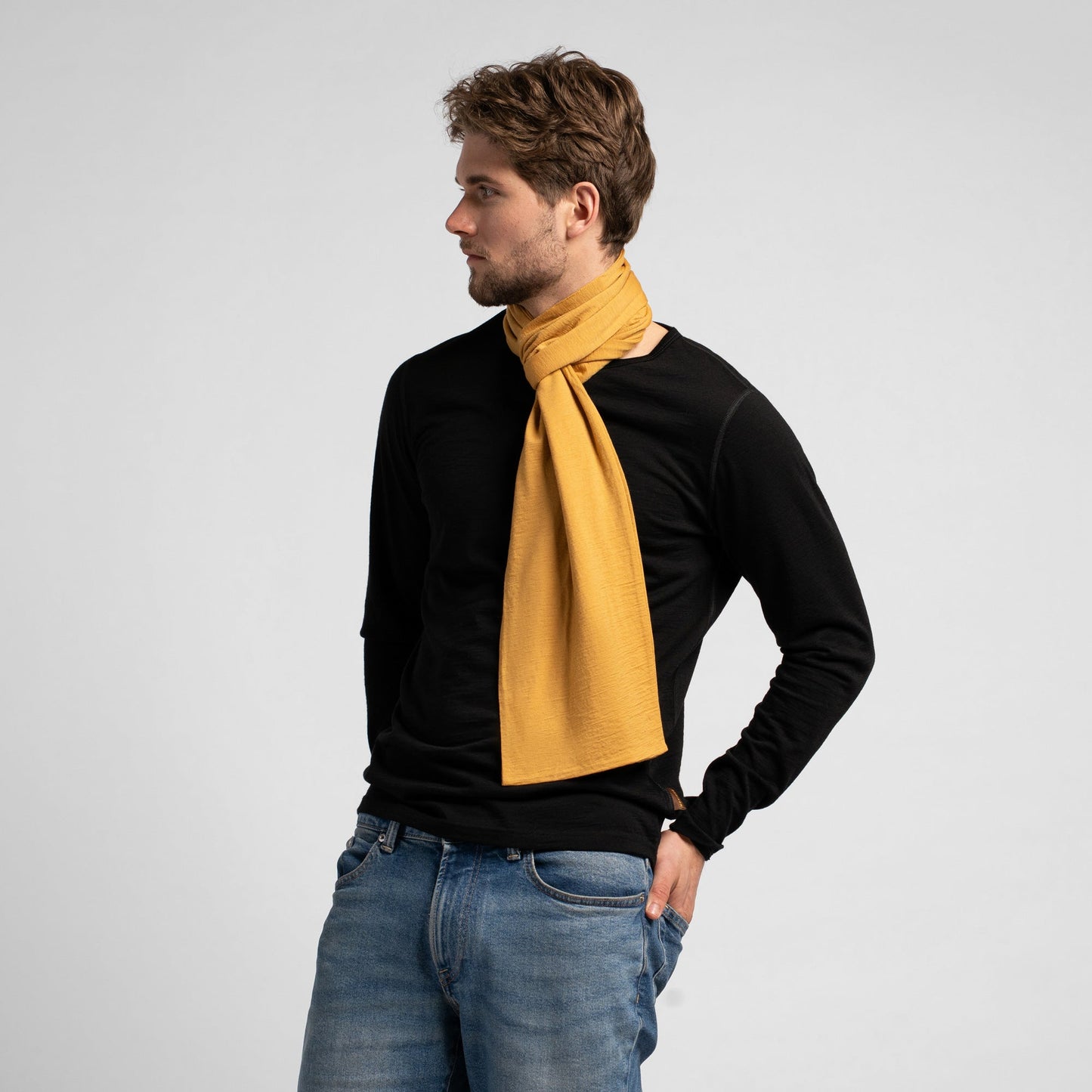 Men's Merino Scarf Yellow