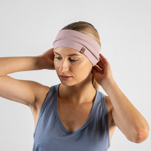 Women's Natural Merino Headband Dusty Pink