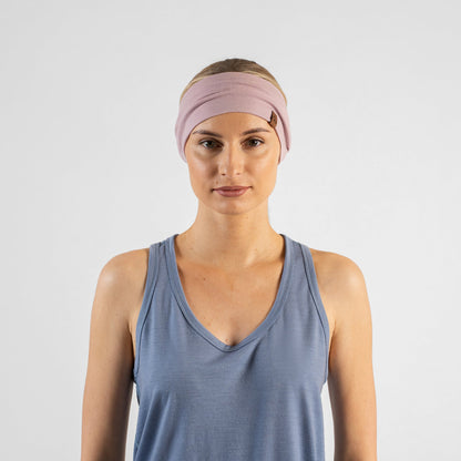 Women's Natural Merino Headband Dusty Pink