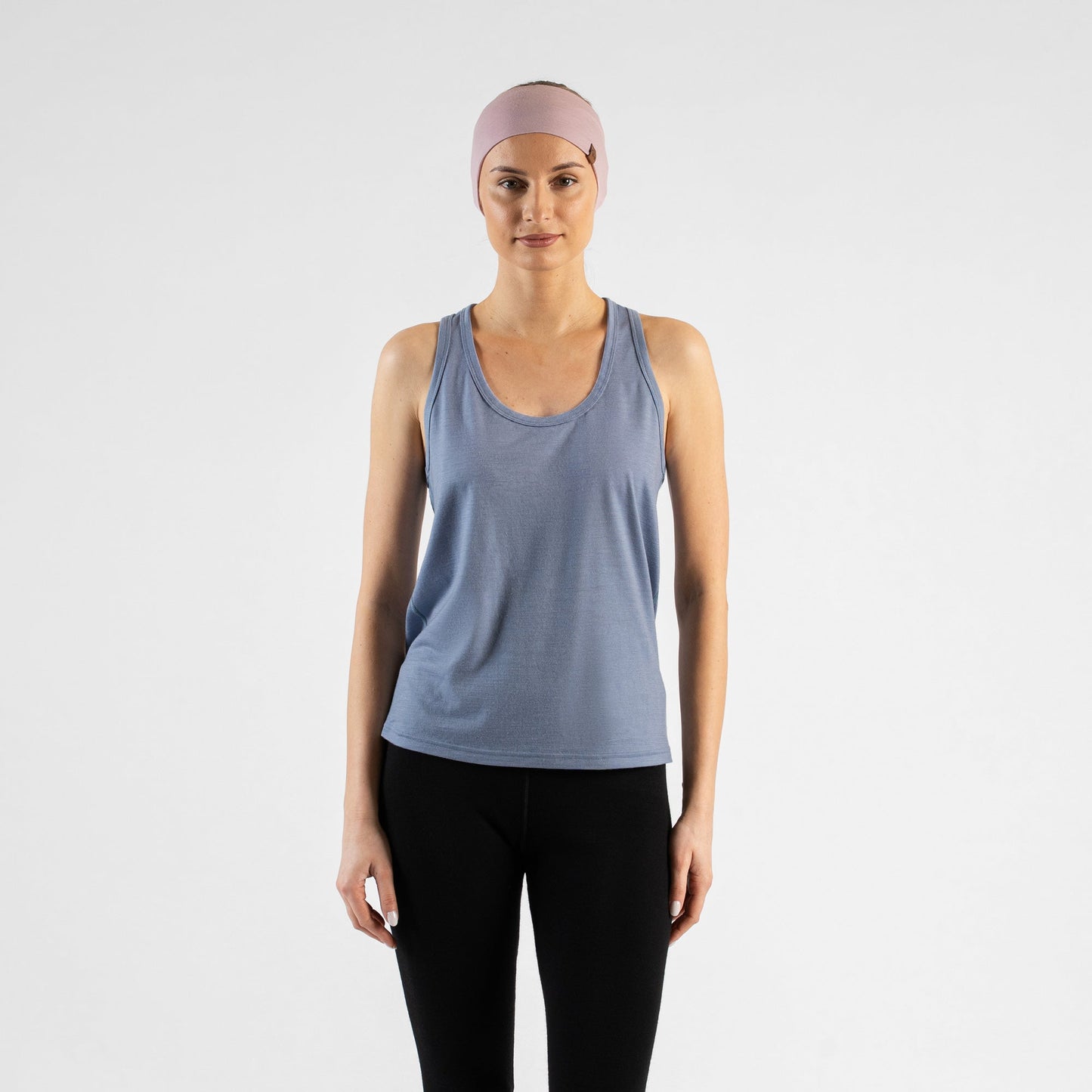 Women's Natural Merino Headband Dusty Pink