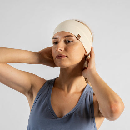 Women's Virgin Merino Summer Headband Natural