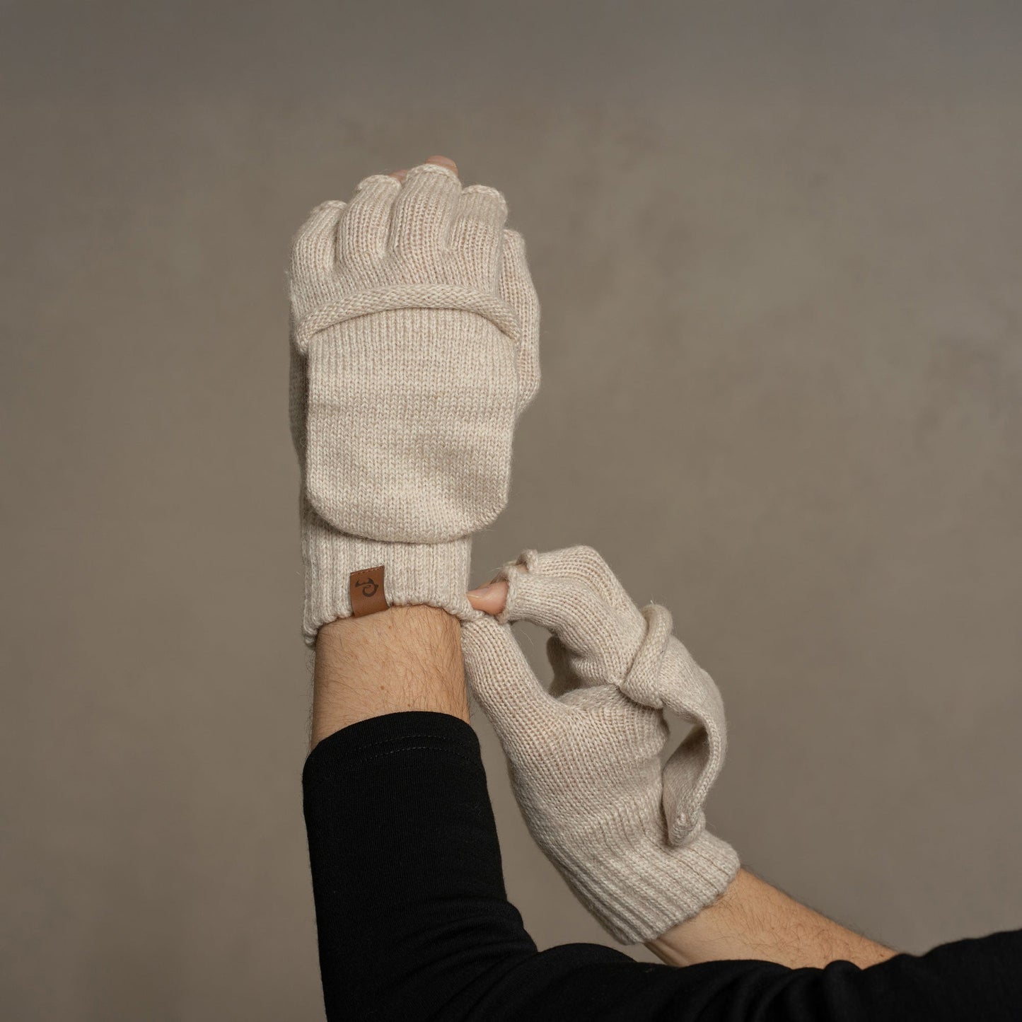 Men's Knit Convertible Mittens Merino