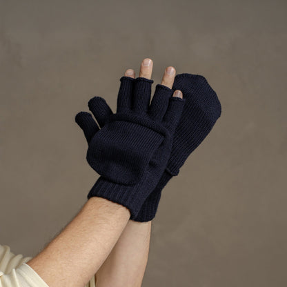 Men's Knit Convertible Mittens Merino
