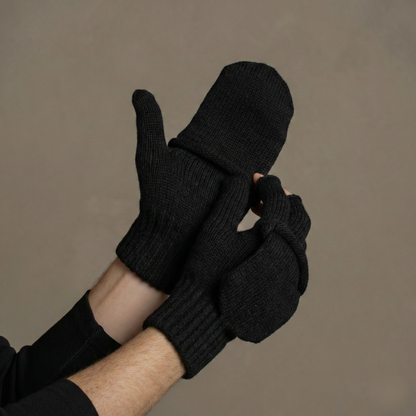 Men's Knit Convertible Mittens Merino