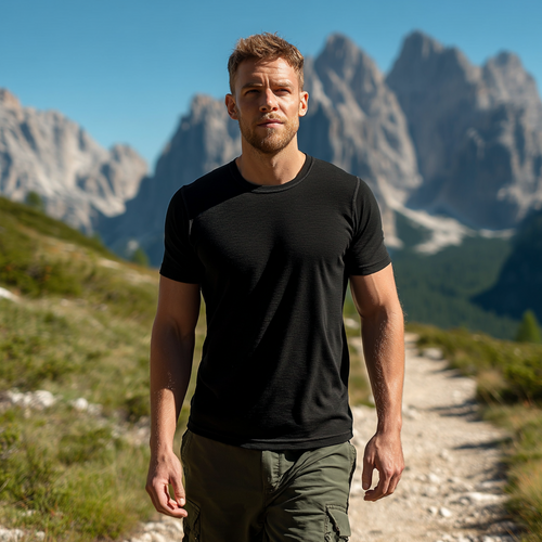 Slim Fit Men’s Merino Short Sleeve T-Shirt