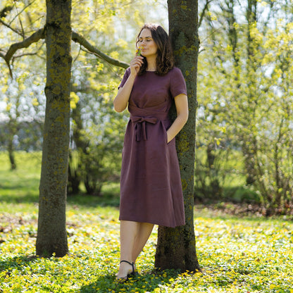 Short Sleeve Obi Wrap Dress Milly