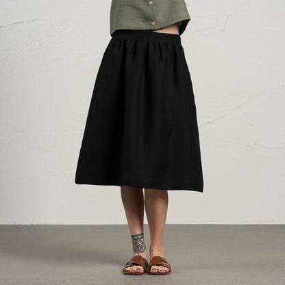 Midi Skirt Sophia Pure Black