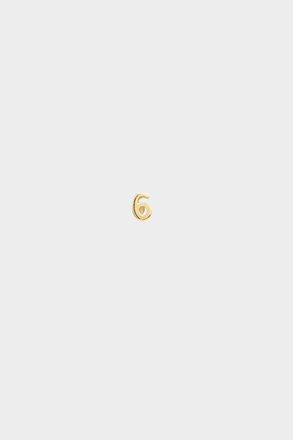Number Stud | 9K Yellow Gold
