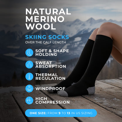 Merino Thermal Ski Socks For Women