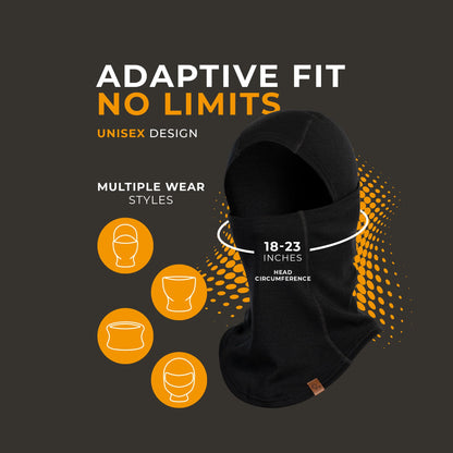 Women's Merino Wool Full Face Cover Balaclava
