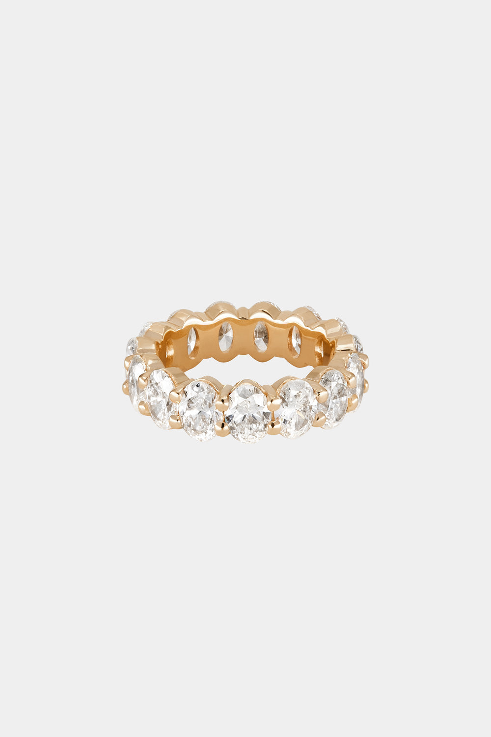 Oval Diamond Eternity Ring | 18K Gold