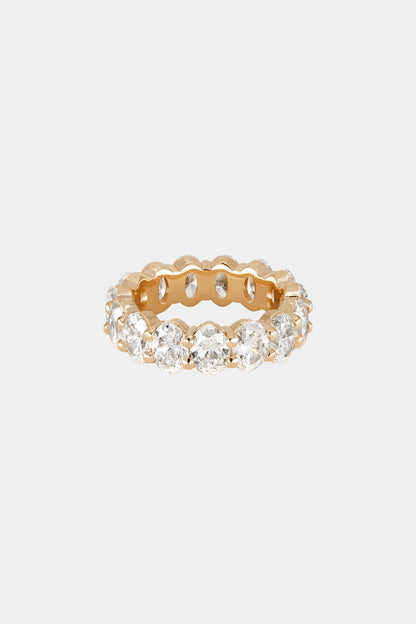 Oval Diamond Eternity Ring | 18K Gold
