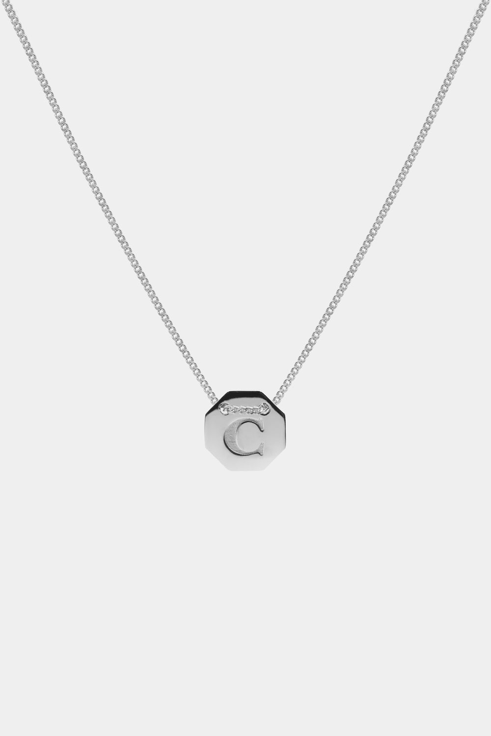 Letter Necklace | 9K White Gold